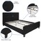 Merrick Lane Clarendon Platform Bed Contemporary Tufted Upholstered Platform Bed with Footboard